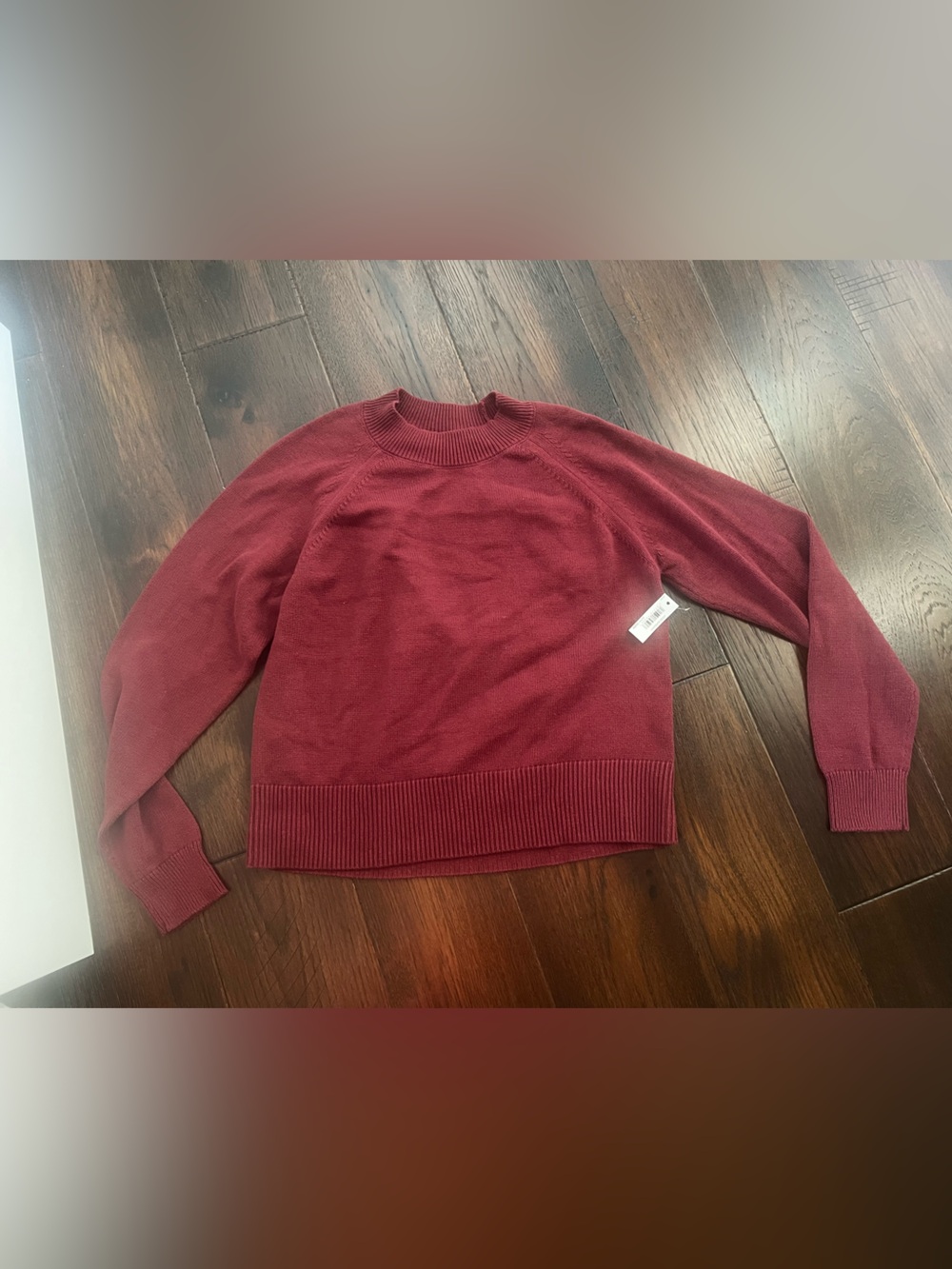 Women’s Cotton mock neck  Sweater in Burgundy